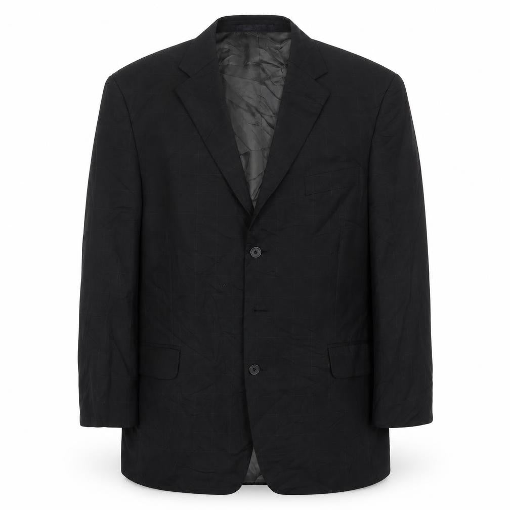 George Mens Black Polyester Jacket Suit Jacket Size 42