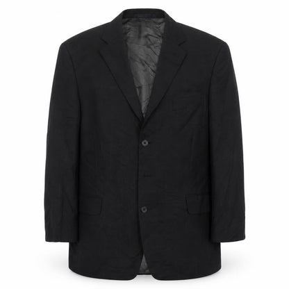 George Mens Black Polyester Jacket Suit Jacket Size 42