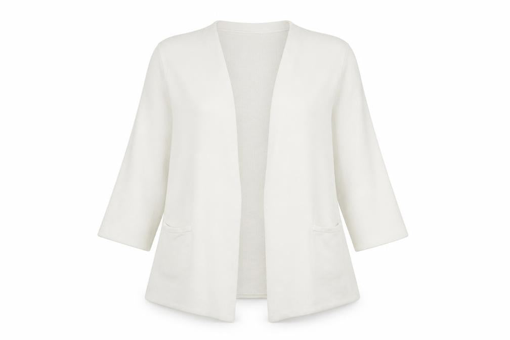 Monsoon Womens White Square Neck Viscose Cape Jumper Size 12