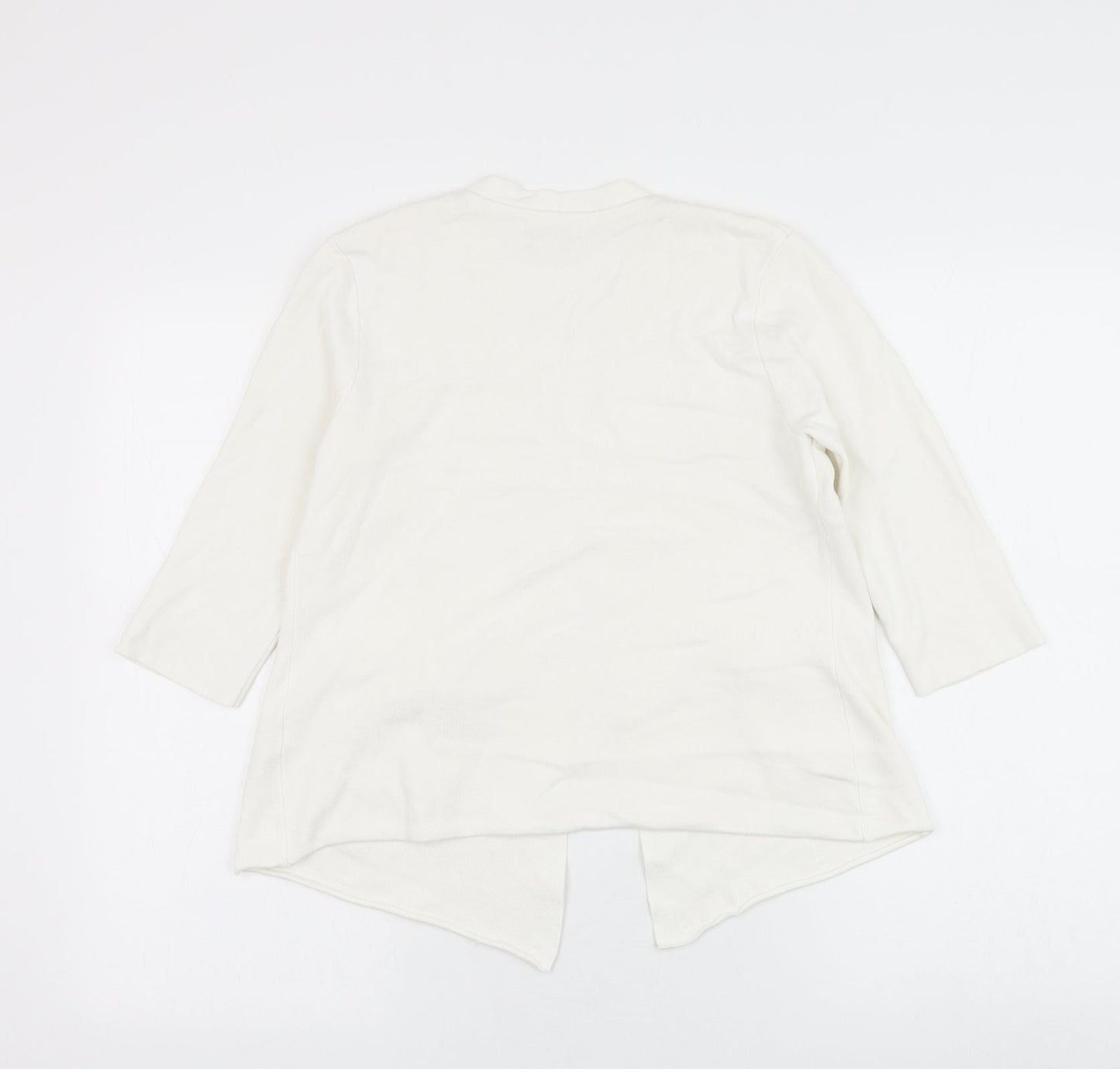 Monsoon Womens White Square Neck Viscose Cape Jumper Size 12
