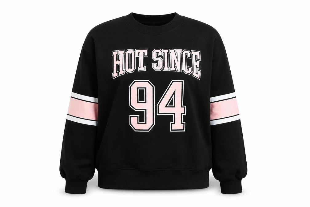 Divided by H&M Womens Black Cotton Pullover Sweatshirt Size M Pullover - Slogan