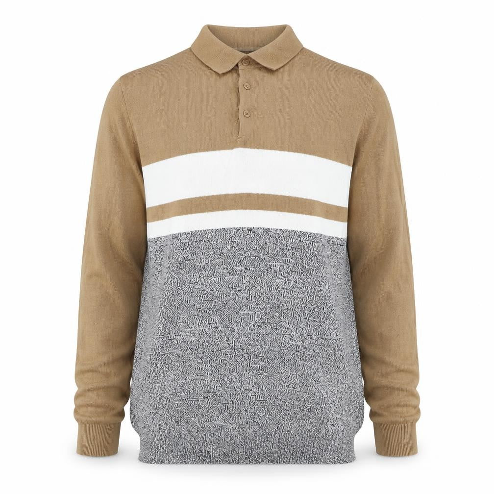 River Island Mens Brown Collared Viscose Pullover Jumper Size M