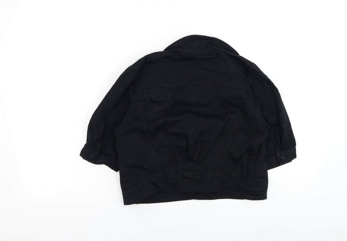 Topshop Womens Black Jacket Blazer Size 12 Button