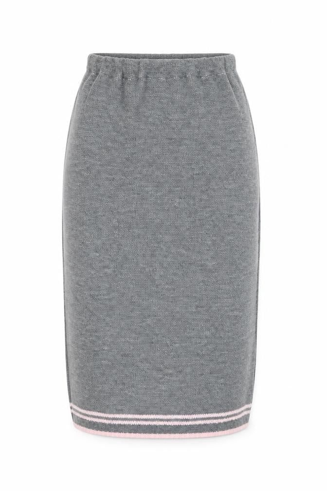 Preworn Womens Grey Acrylic Straight & Pencil Skirt Size 10
