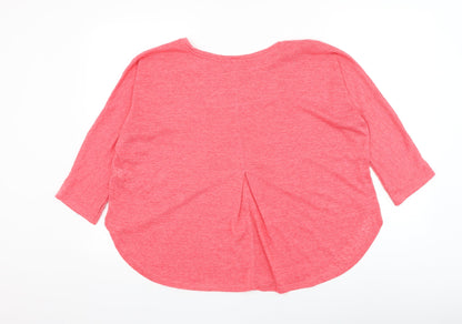 Preloved NEXT Womens Pink Round Neck Polyester Pullover Jumper Size 12 - Back