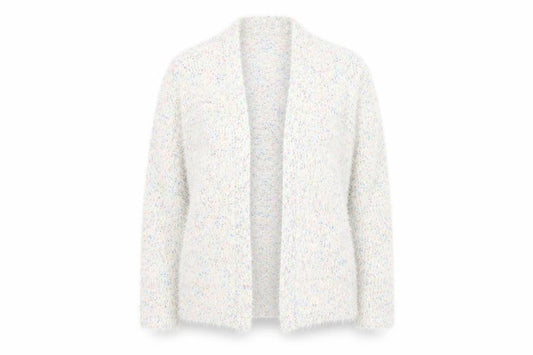 BHS Womens Ivory Square Neck Polyester Cardigan Jumper Size 14
