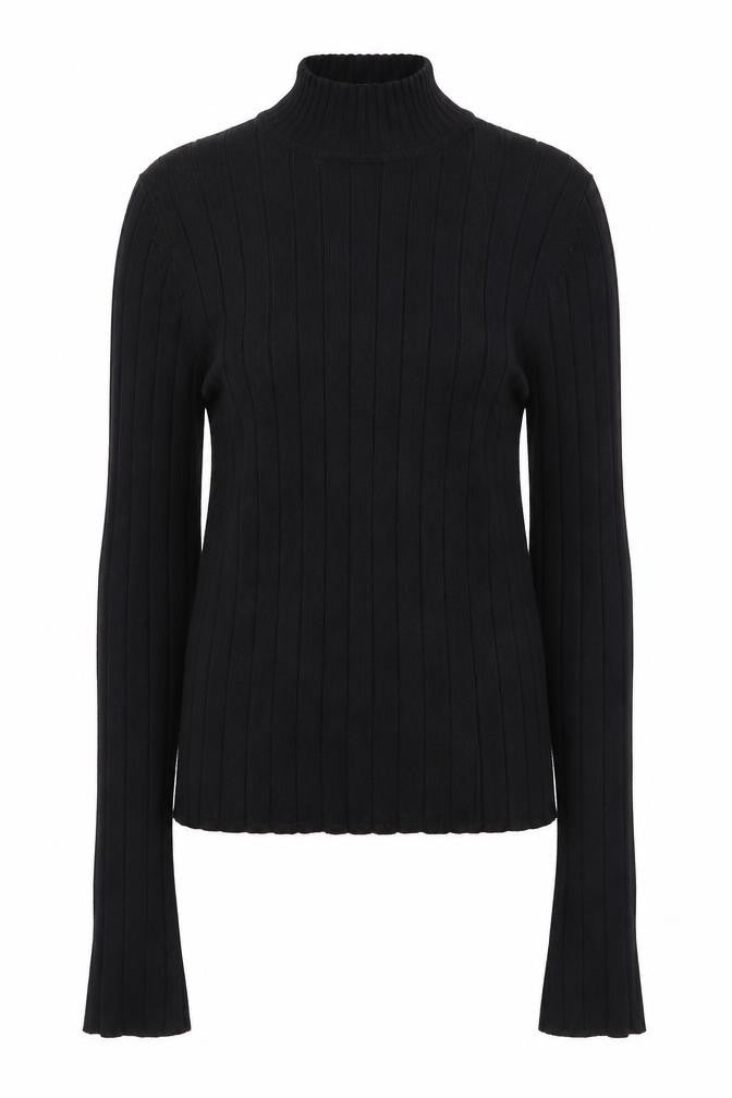 H&M Womens Black Mock Neck Viscose Pullover Jumper Size XS