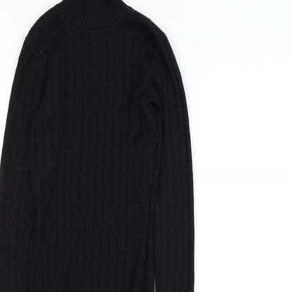 H&M Womens Black Mock Neck Viscose Pullover Jumper Size XS