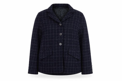 Precis Womens Blue Jacket Blazer Size 8 Button
