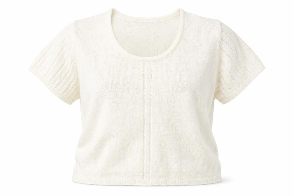 Chek Womens Ivory Round Neck Acrylic Pullover Jumper Size L