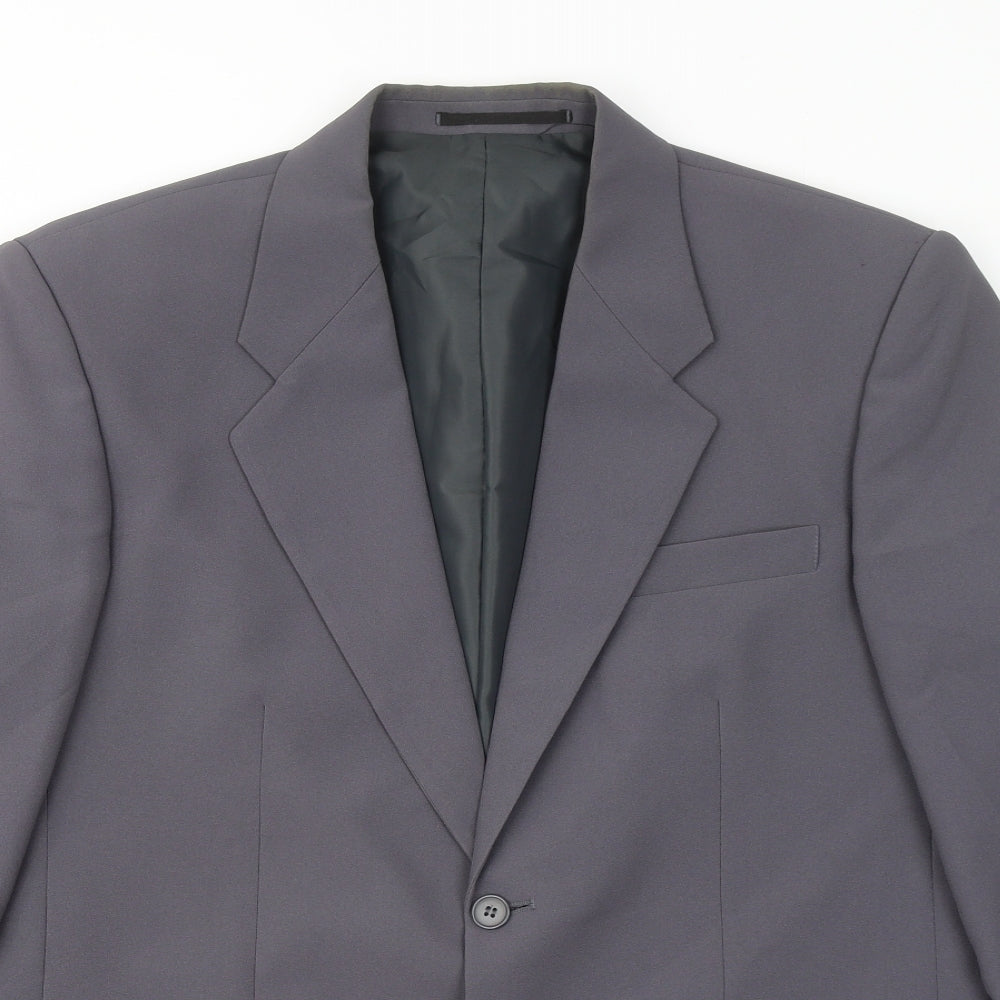 Premier MAN Mens Grey Polyester Jacket Suit Jacket Size 40