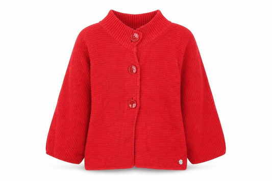 Betty Barclay Womens Red Round Neck Cotton Cardigan Jumper Size 8