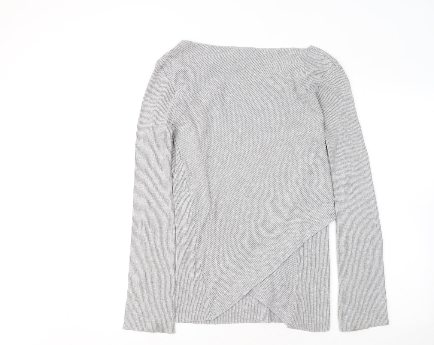 SWEEWE Womens Grey Round Neck Viscose Pullover Jumper Size M