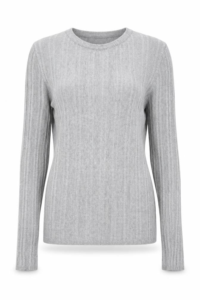 Atmosphere Womens Grey Round Neck Viscose Pullover Jumper Size 14