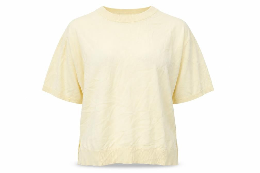 Primark Womens Yellow Round Neck Viscose Pullover Jumper Size 10