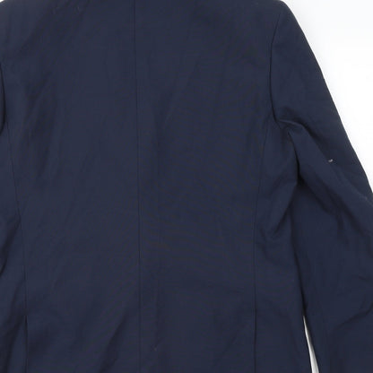 Chums Mens Blue Polyester Jacket Suit Jacket Size 38