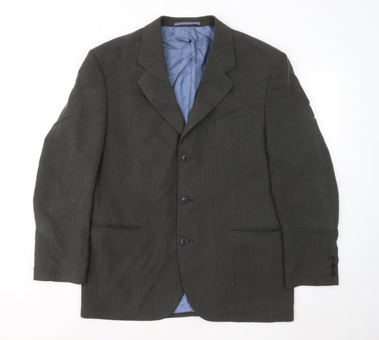 Sergio Rossi Mens Grey Lyocell Jacket Suit Jacket Size 40