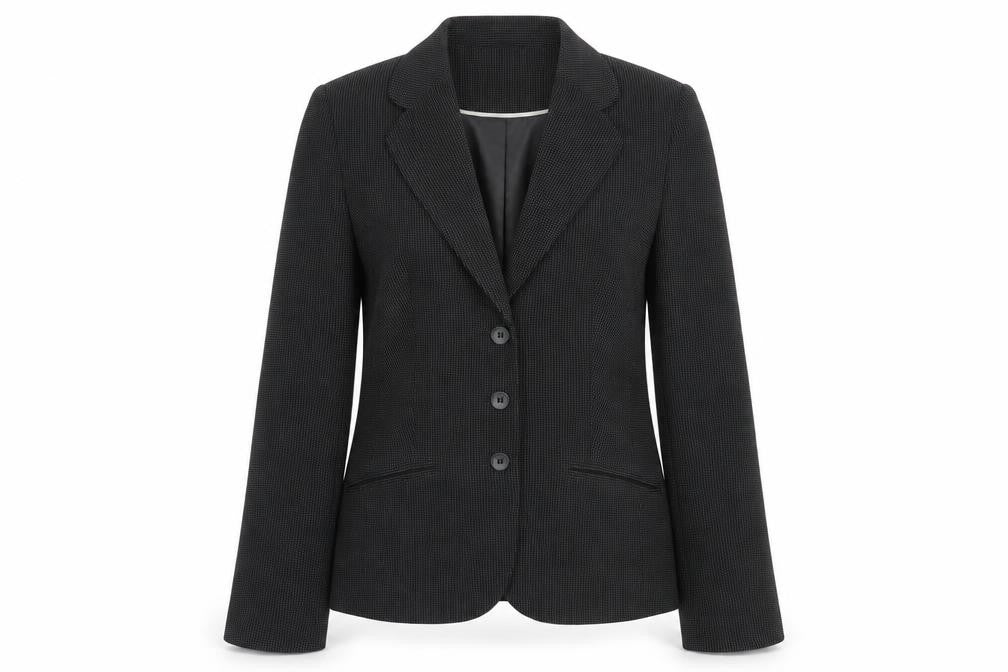 NEXT Womens Black Geometric Jacket Blazer Size 10