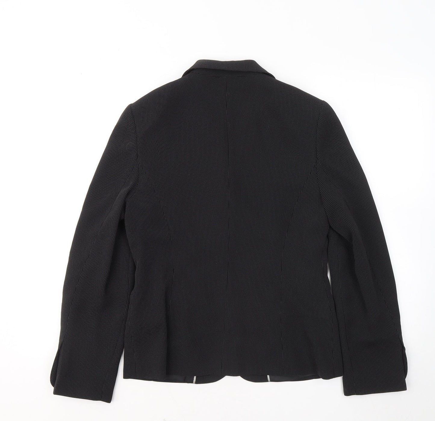 NEXT Womens Black Geometric Jacket Blazer Size 10