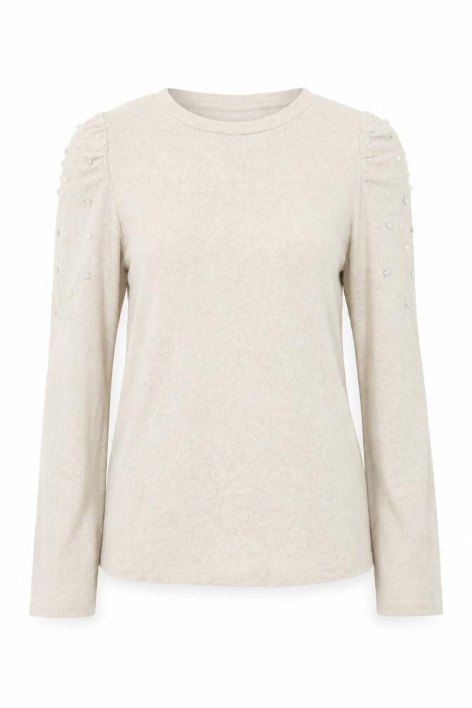 New Look Womens Beige Round Neck Viscose Pullover Jumper Size 10