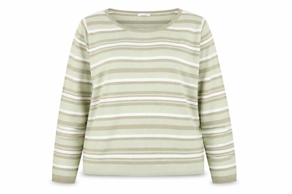 Matalan Womens Multicoloured Round Neck Striped Acrylic Pullover Jumper Size 20