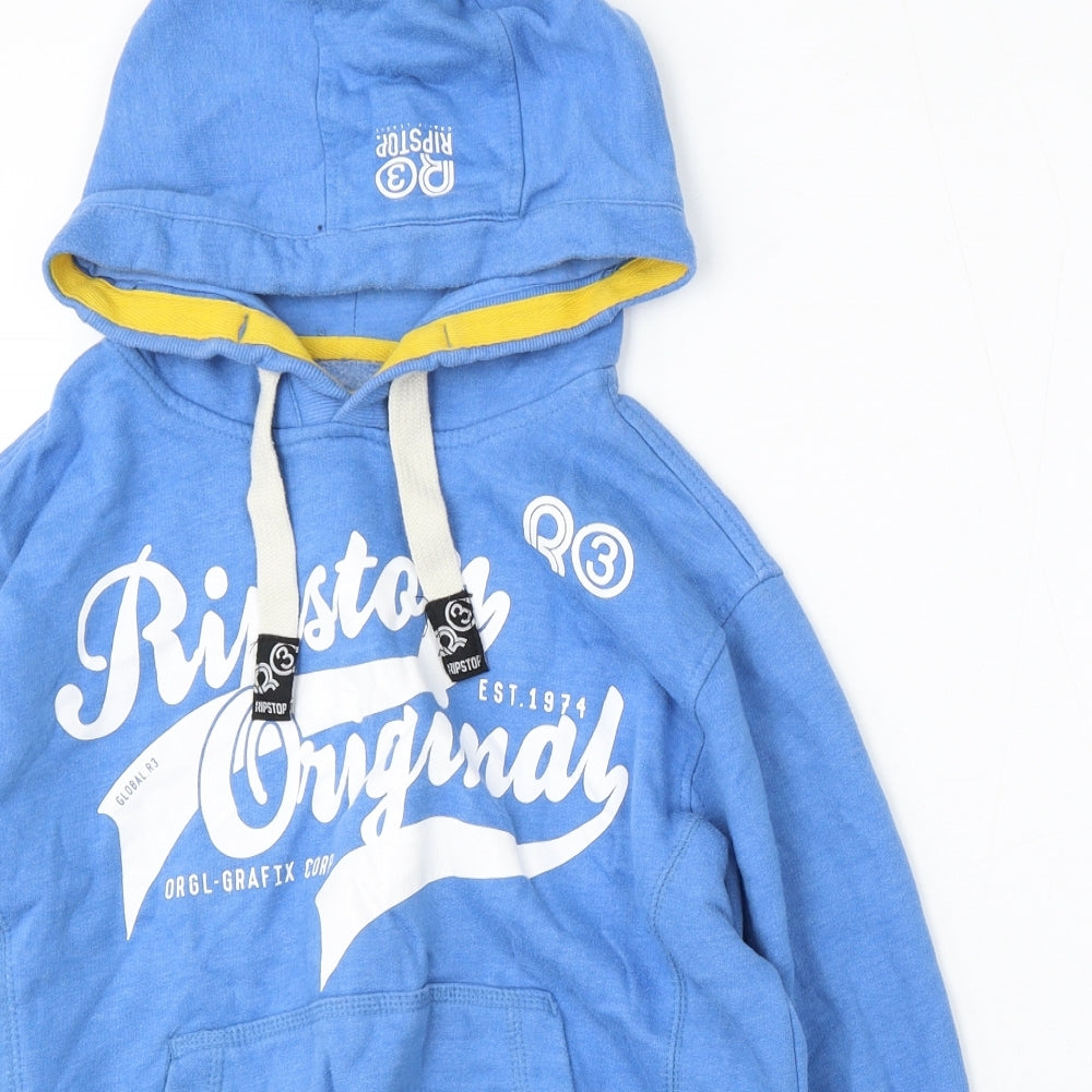 R3 Boys Blue Polyester Pullover Hoodie Size L