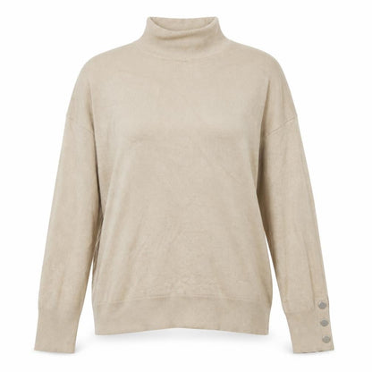 F&F Womens Beige Round Neck Viscose Pullover Jumper Size 10