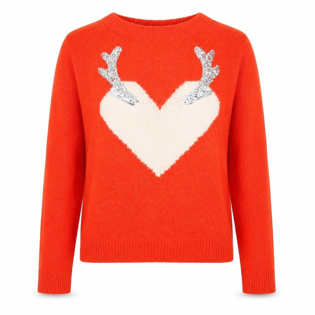 Primark Womens Orange Round Neck Acrylic Pullover Jumper Size 10