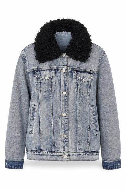 Vera&Lucy Womens Blue Jacket Size M Button