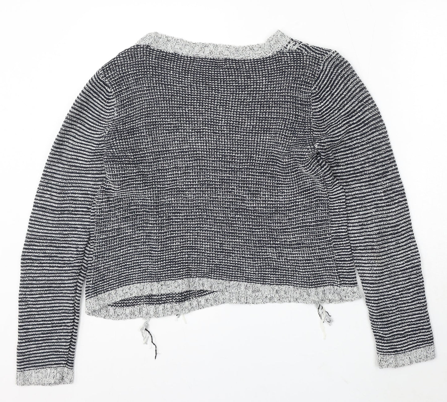 NEXT Womens Multicoloured Round Neck Geometric Cotton Pullover Jumper Size 14