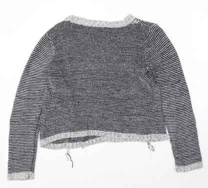 Next Womens Multicoloured Round Neck Geometric Cotton Pullover Jumper Size 14