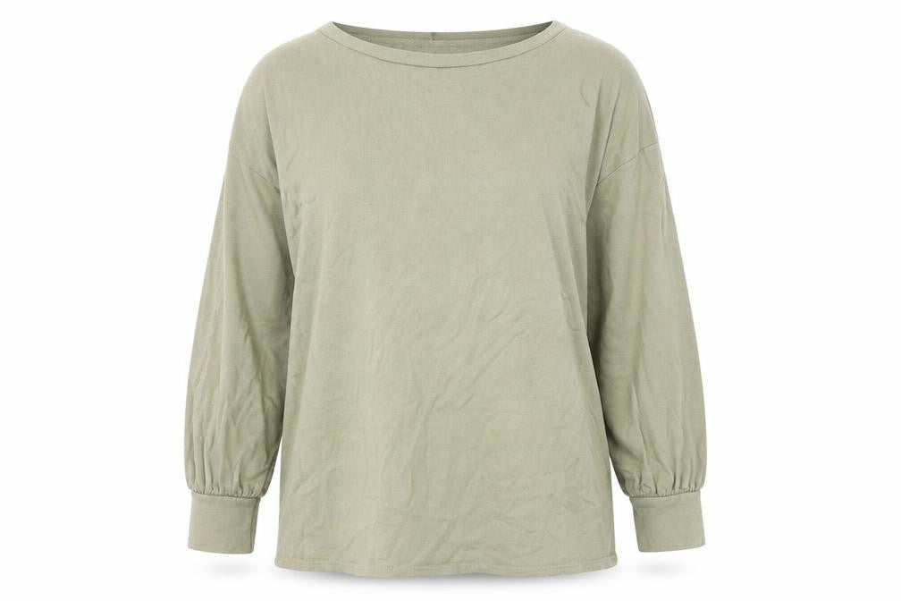 PRETTYLITTLETHING Womens Green Round Neck Polyester Pullover Jumper Size 10