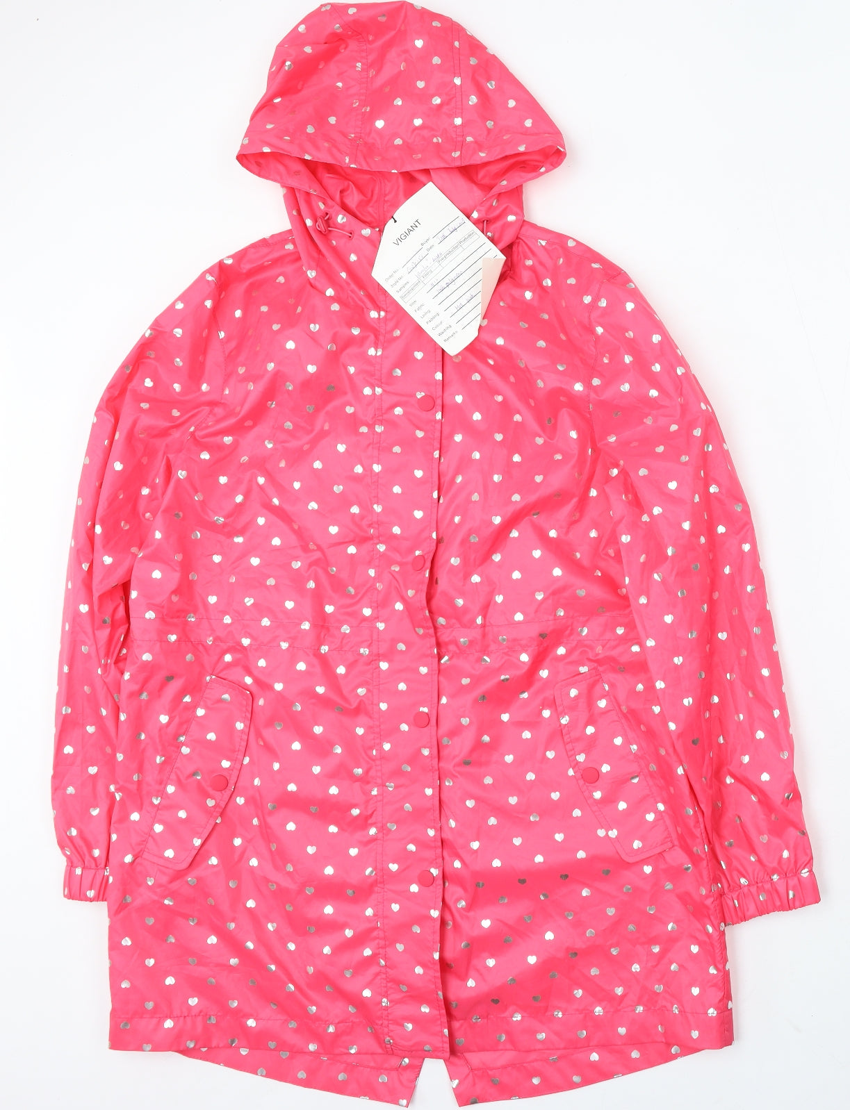 Vigiant Womens Pink Geometric Jacket Coat Size 12 Zip