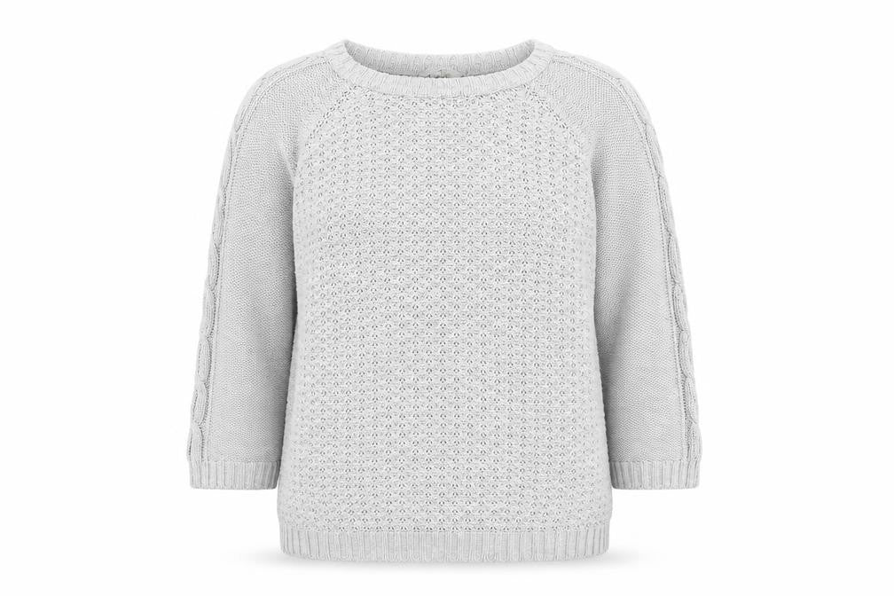 BHS Womens Grey Round Neck Acrylic Pullover Jumper Size 12