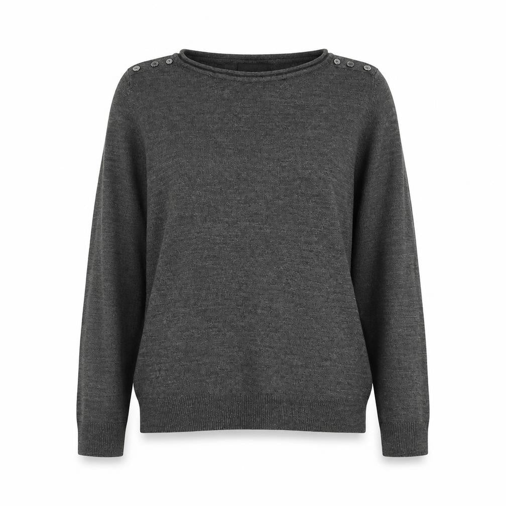 Atmosphere Womens Grey Round Neck Acrylic Pullover Jumper Size 10