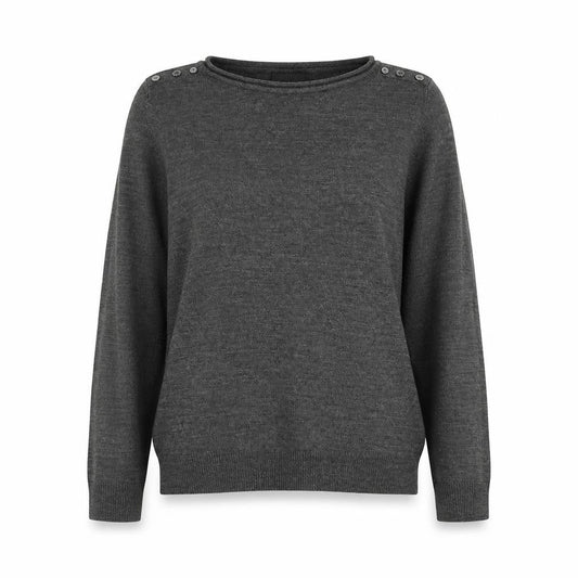 Atmosphere Womens Grey Round Neck Acrylic Pullover Jumper Size 10