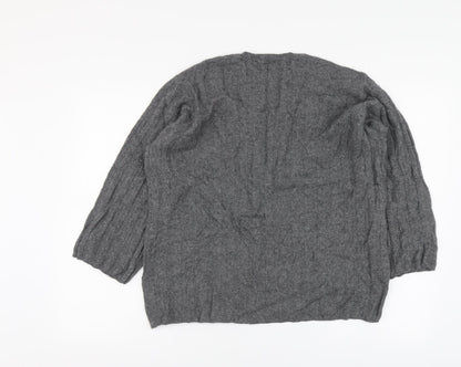 Zara Womens Grey Roll Neck Polyamide Pullover Jumper Size M