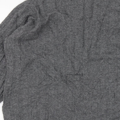 Zara Womens Grey Roll Neck Polyamide Pullover Jumper Size M