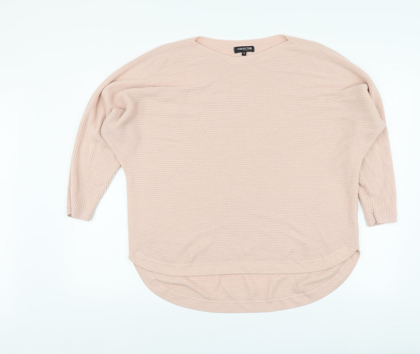 Debenhams Womens Pink Round Neck Acrylic Pullover Jumper Size 18