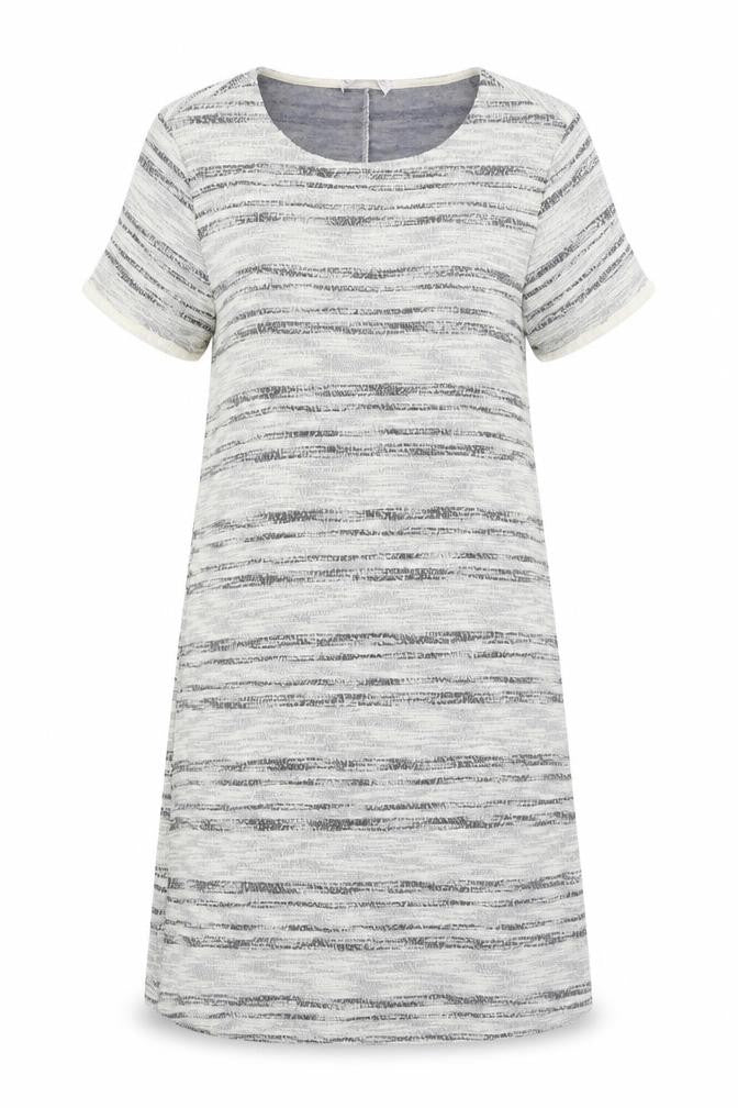 Mango Womens Grey Cotton Jumper Dress Size L Scoop Neck Pullover