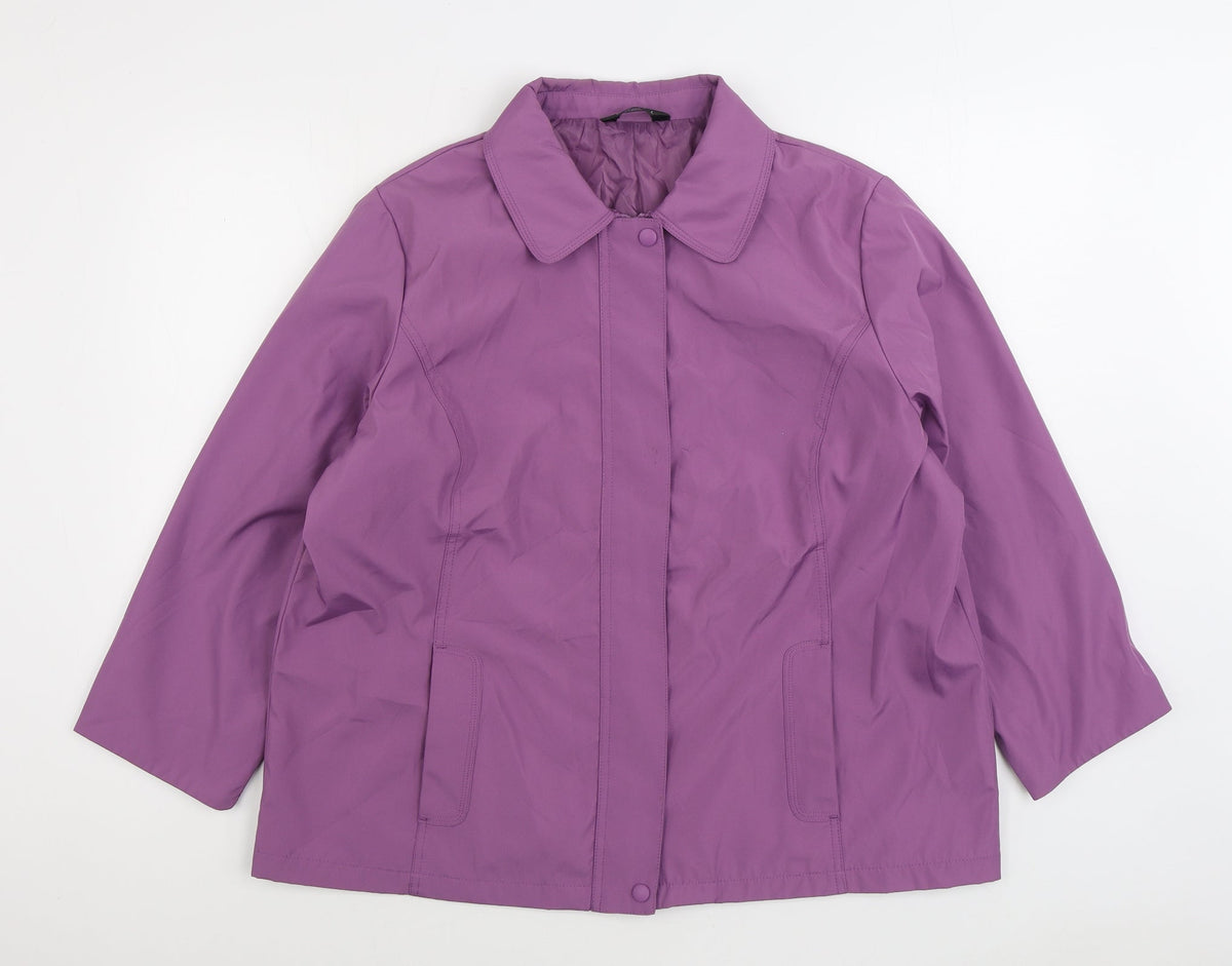 Bonmarché Womens Purple Jacket Size L Zip
