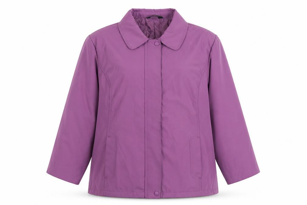 Bonmarché Womens Purple Jacket Size L Zip