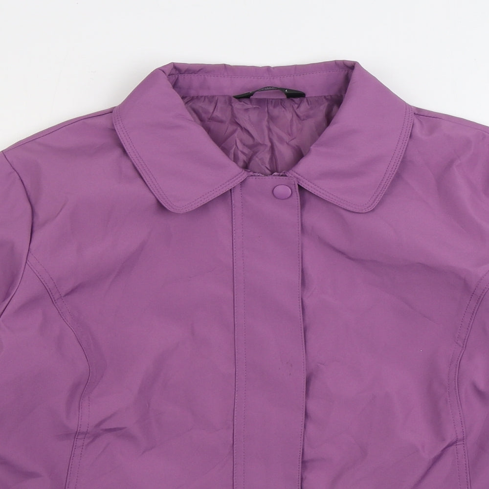 Bonmarché Womens Purple Jacket Size L Zip
