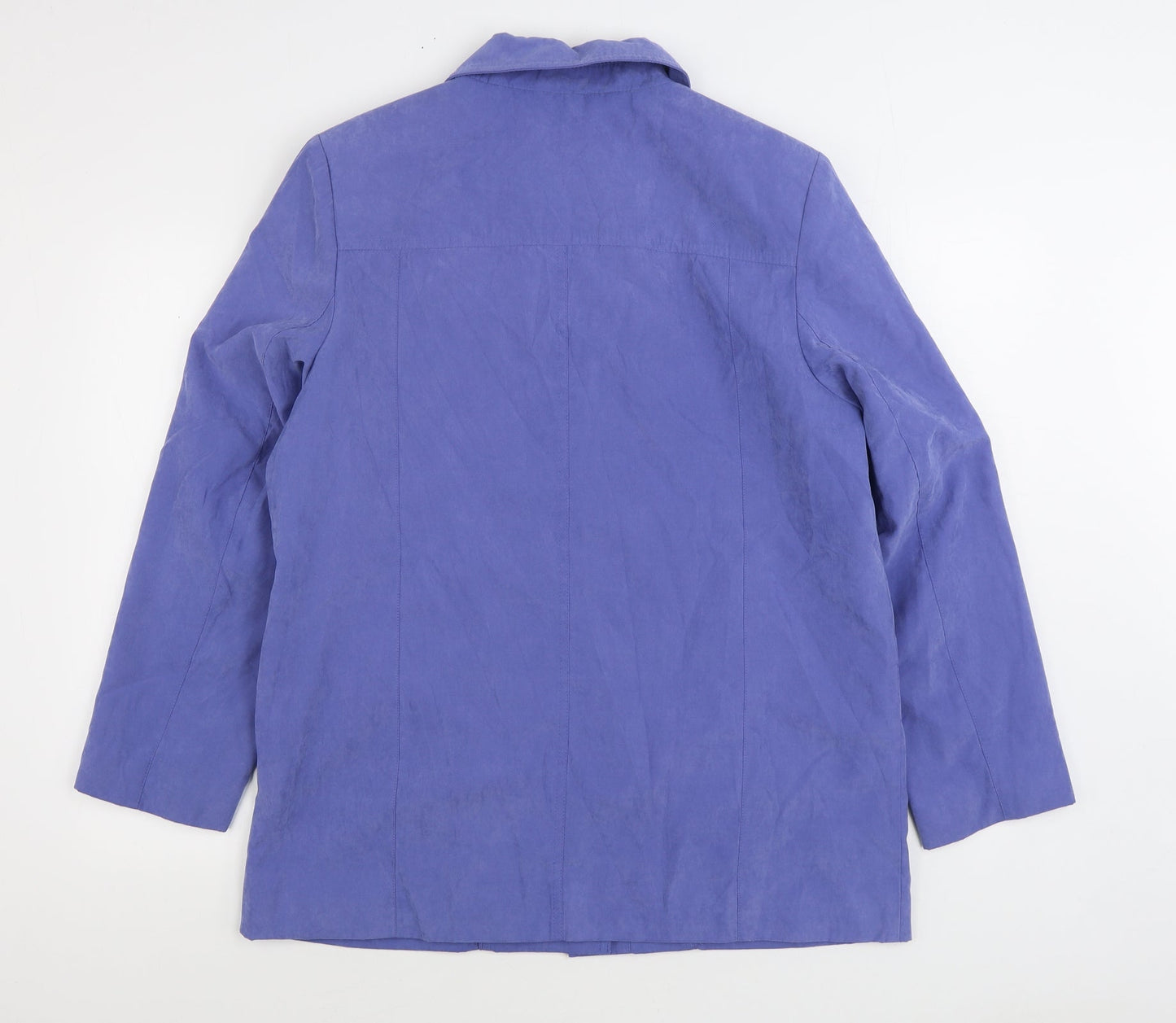 Isle Womens Blue Jacket Size 14 Button