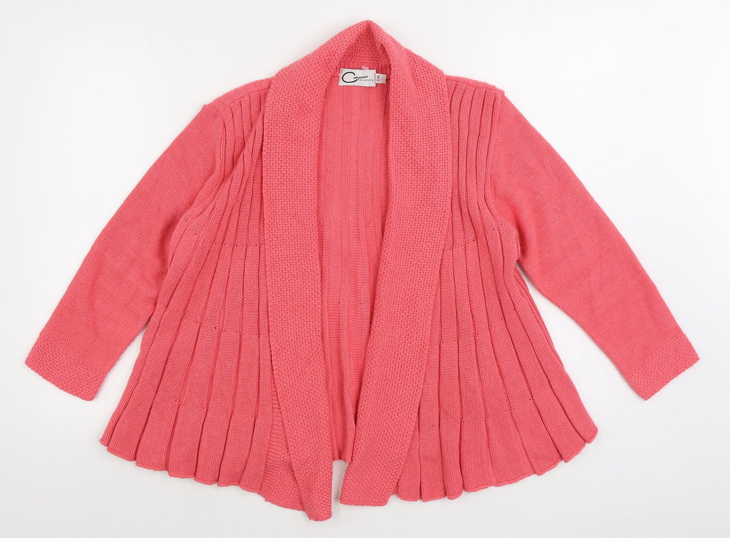 Casamia Womens Pink V-Neck Acrylic Cardigan Jumper Size S