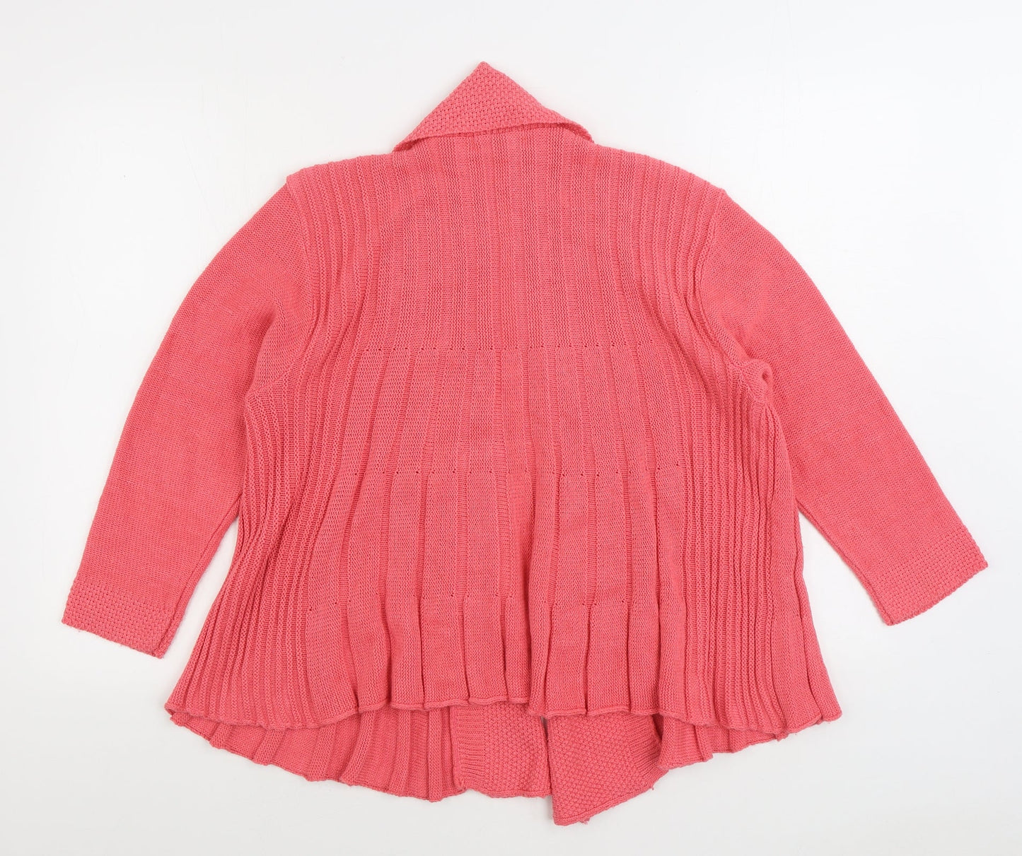 Casamia Womens Pink V-Neck Acrylic Cardigan Jumper Size S
