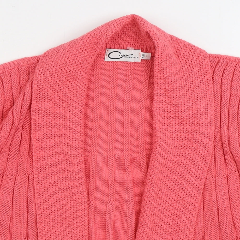 Casamia Womens Pink V-Neck Acrylic Cardigan Jumper Size S