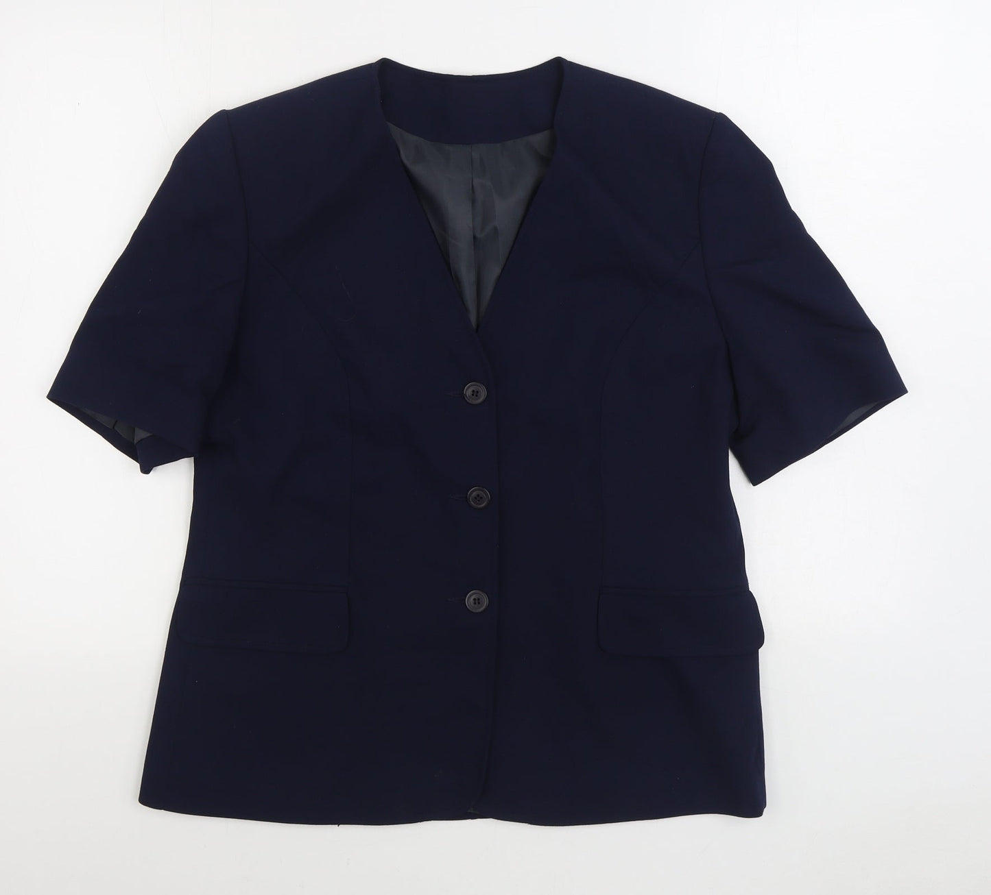 Debenhams Womens Blue Jacket Blazer Size 14 Button