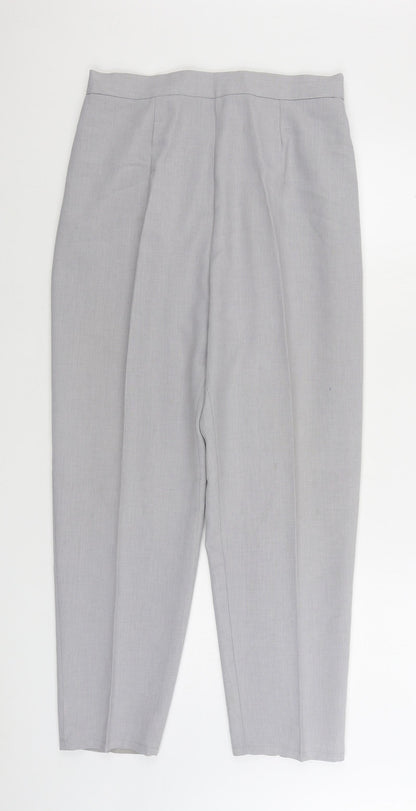 Preworn Womens Grey Polyester Trousers Size 30 in L28 in Regular