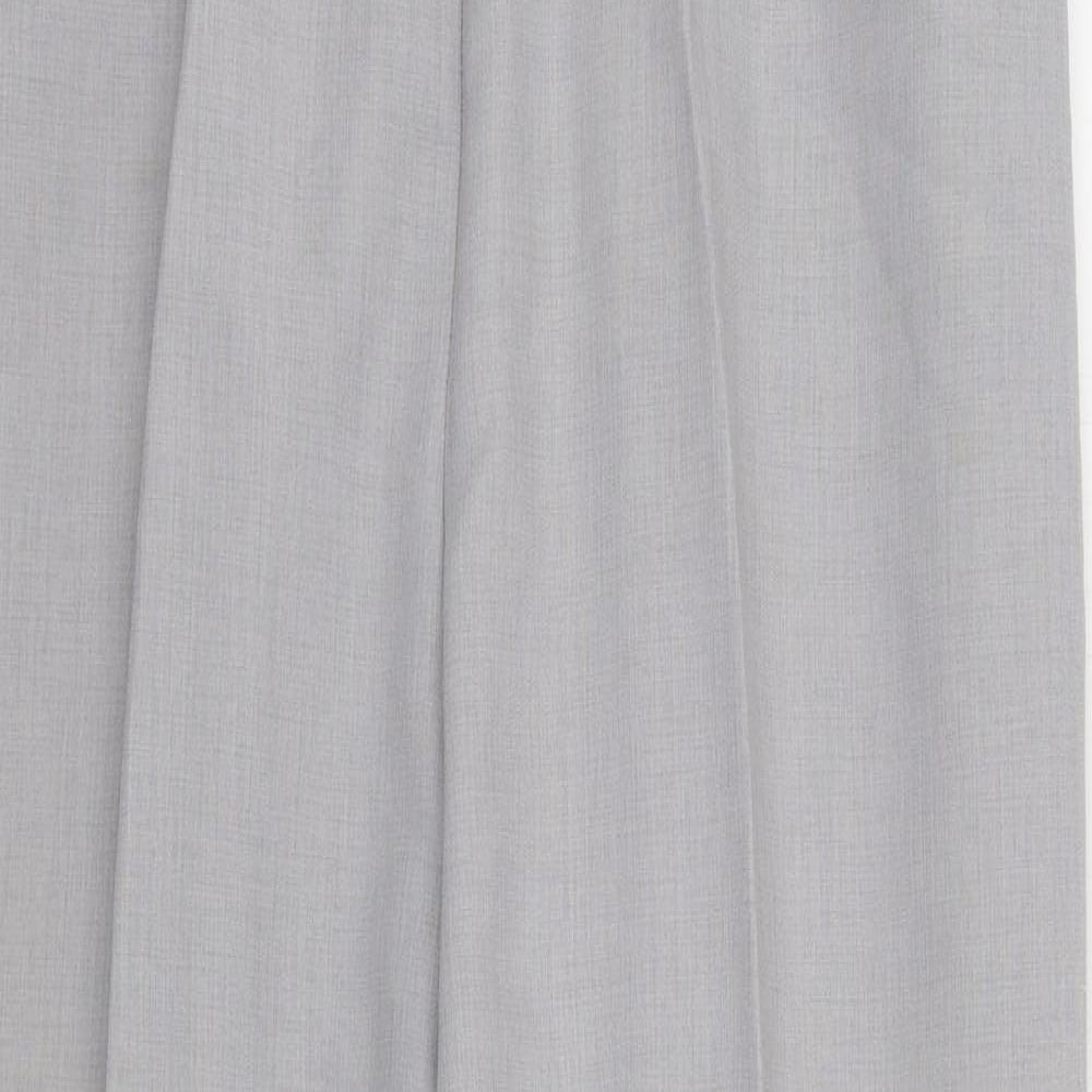 Preworn Womens Grey Polyester Trousers Size 30 in L28 in Regular